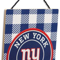 Open Road Giants Plaid Hanging Wood
