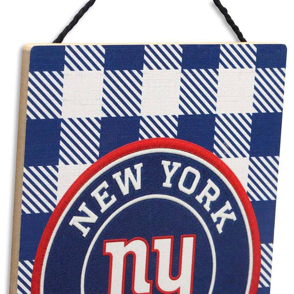 Open Road Giants Plaid Hanging Wood