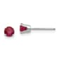 Gemstone Classics&#40;tm&#41; White Gold 4mm. Ruby Stud Earrings - image 1