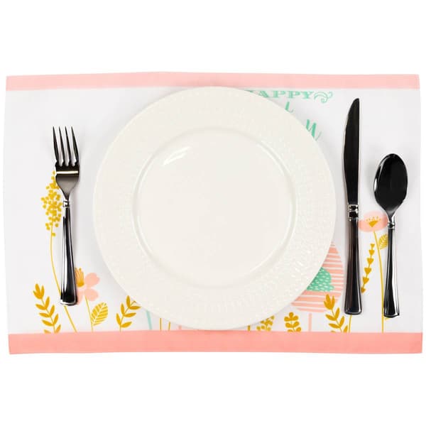 Northlight Seasonal Happy Easter Floral Placemats - Set of 4