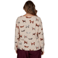 Plus Size Ruby Rd. English Countryside All Over Dog Sweater - image 2