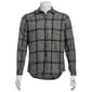 Mens Mountain Ridge Long Sleeve Flannel Shirt - Charcoal/Black - image 1