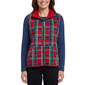 Petite Hasting & Smith Plaid Vest w/ Sherpa Trim - Jester Red - image 2