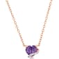 Amethyst & Diamond Accent Heart Pendant w/ Chain - image 1