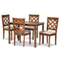 Baxton Studio Ramiro Grey/Walnut Brown Wood 5pc. Dining Set - image 1