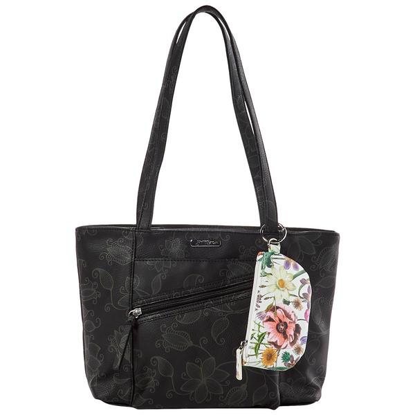 MultiSac Dalton Black Floral Fabric Tote - image 