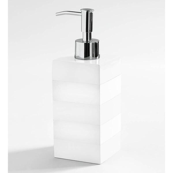 Cassadecor White Lacquer Stripe Bath Access. - Lotion Dispenser - image 