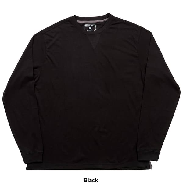 Mens Big &amp; Tall Architect® Long Sleeve V-Notch Seam Crew Tee