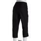 Womens Briggs Luxe Pull On Millennium Bar Detail Hem Capri Pants - image 2