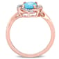 Gemstones Classics™ 10kt. Rose Gold Apatite Twisted Halo Ring - image 3