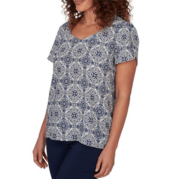 Petite Emaline Summer In The City Short Tulip Sleeve Blouse