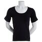 Womens French Laundry Short Sleeve Seamless Scoop Neck w/Crochet - image 1