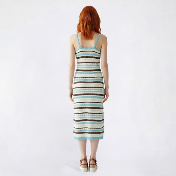Juniors Madden Girl Stripe Keyhole Front Cami Midi Dress