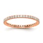 Pure Fire 14kt. Rose Gold Lab Grown Diamond Eternity Band - image 2