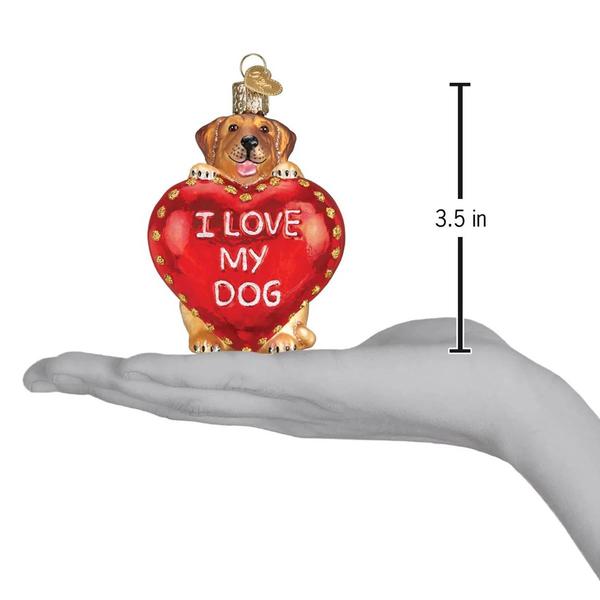 Old World Christmas I Love My Dog Ornament