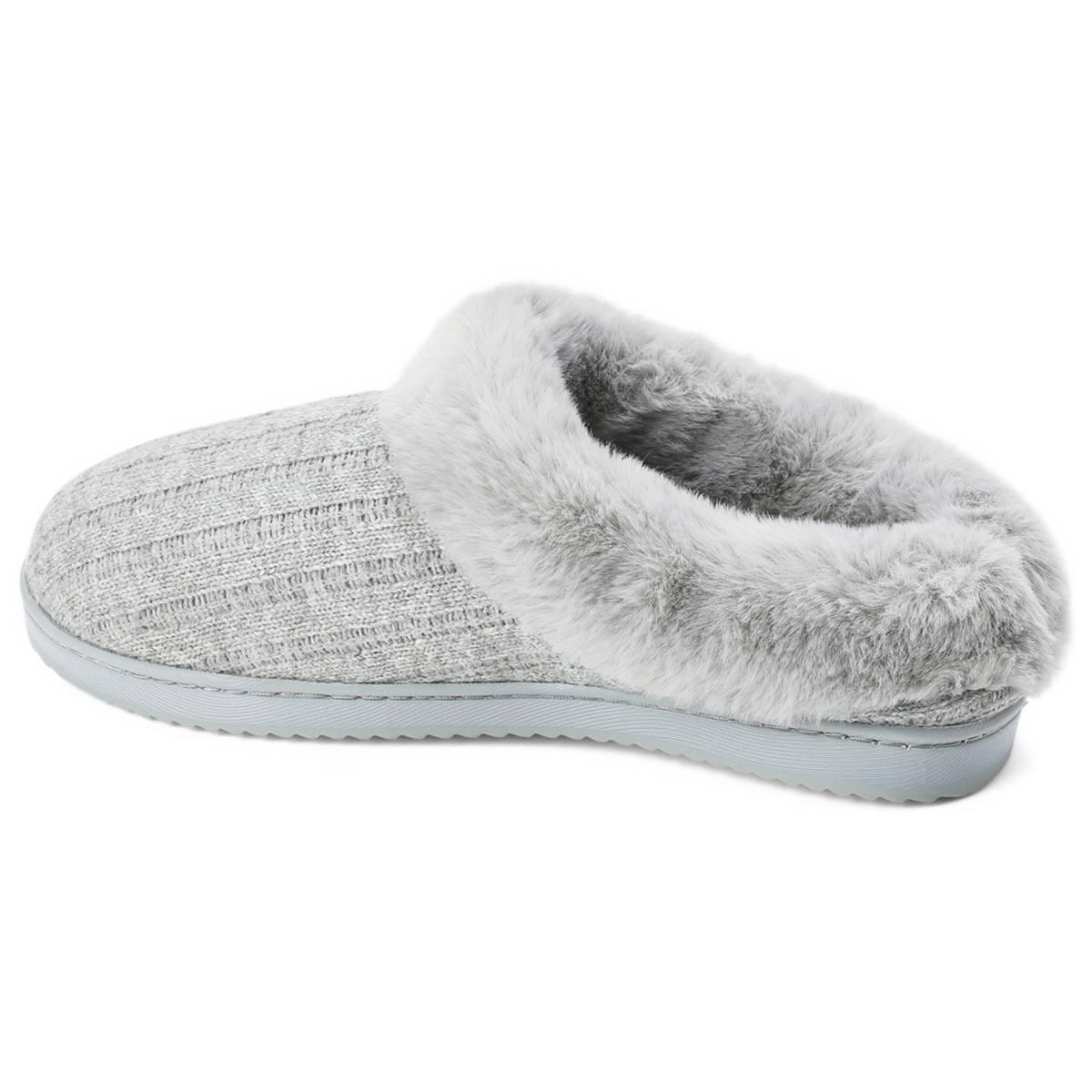 Womens Dearfoams® Rib Knit Clog Slippers