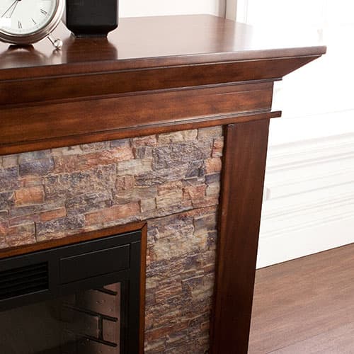Southern Enterprises Simulated Stone Electric Fireplace