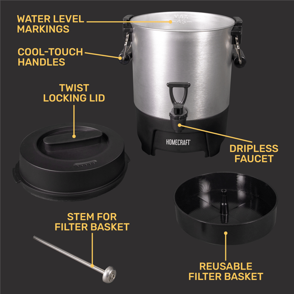 Homecraft Aluminum 45-Cup Coffee Urn