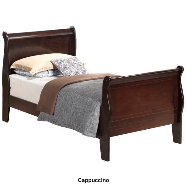 Passion Furniture Louis Philippe Sleigh Bed - Twin