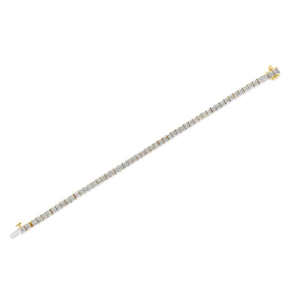 Haus of Brilliance Gold over Sterling Silver Tennis Bracelet