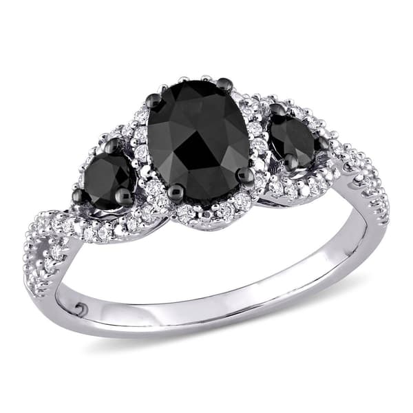 Radiant Rainbow(tm) 14kt. White Gold Round Diamond Ring - image 