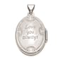 Gold Classics&#8482; 14kt. White Gold Reversible Love You Always Locket - image 2