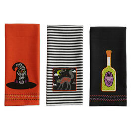 DII(R) Embellished Bewitched Kitchen Towels Set Of 3