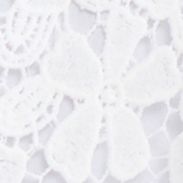 Womens Jones New York Short Sleeve All Over Daisy Lace Blouse