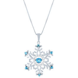 Gemstone Classics&#40;tm&#41; Sterling Silver Snowflake Pendant