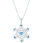 Gemstone Classics&#40;tm&#41; Sterling Silver Snowflake Pendant - image 1