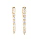 Nova Star® Gold Plated Lab Grown Diamond Hoop Earrings - image 3