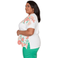 Plus Size Alfred Dunner Resort Living Floral Scallop Hem Blouse - image 4