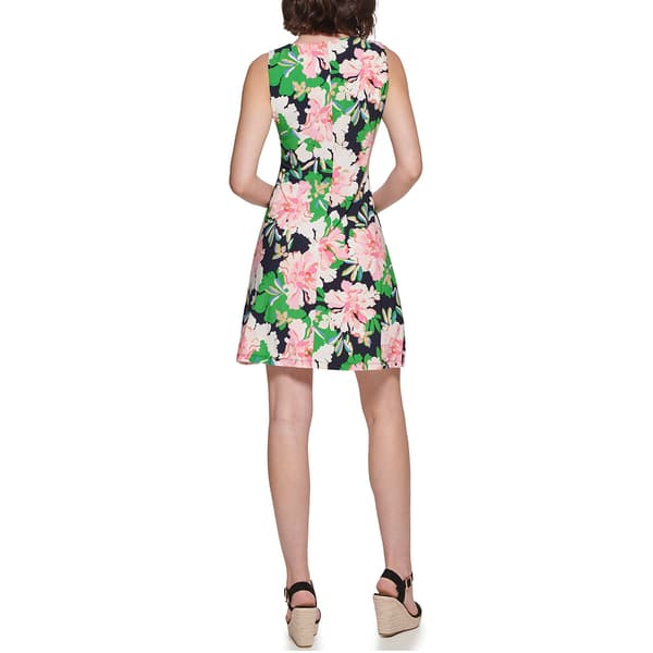 Womens Tommy Hilfiger Sleeveless Floral Jersey A-Line Dress