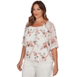 Plus Size Skye’s the Limit Blooming Pastels Embroidery Blouse - image 2