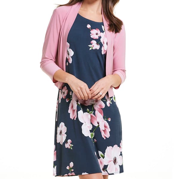 Womens Perceptions Elbow Sleeve Floral Jacket Dress - Boscov's