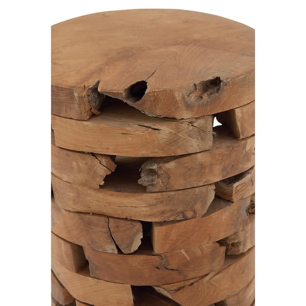 9th & Pike&#174; Brown Teak Natural Side Table
