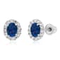 Gemstone Classics(tm) White Gold Blue Sapphire Oval Earrings - image 1