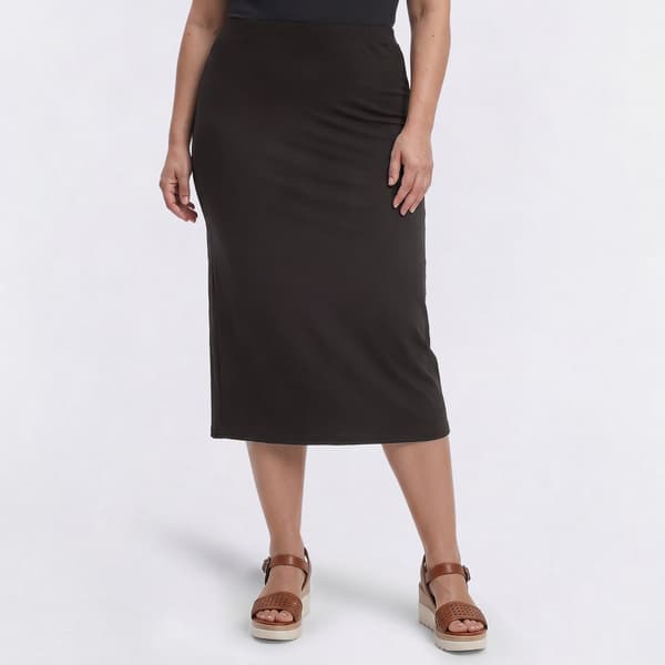 Juniors Plus Eye Candy Solid Midi Skirt
