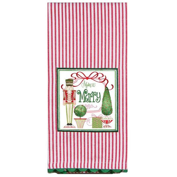 Kay Dee Merry Nutcracker Tea Towel - image 