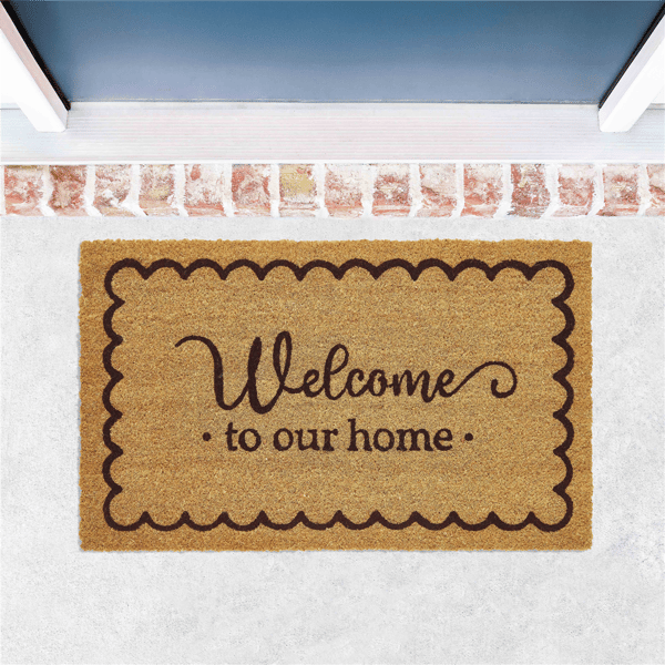 VCNY Home Welcome to Our Home Outdoor Coir Doormat