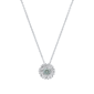 Saffron 2ctw. Floral Cluster Moissanite Diamond Pendant Necklace - image 1