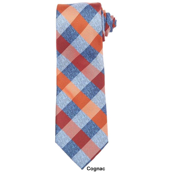 Mens John Henry® Char Plaid Tie