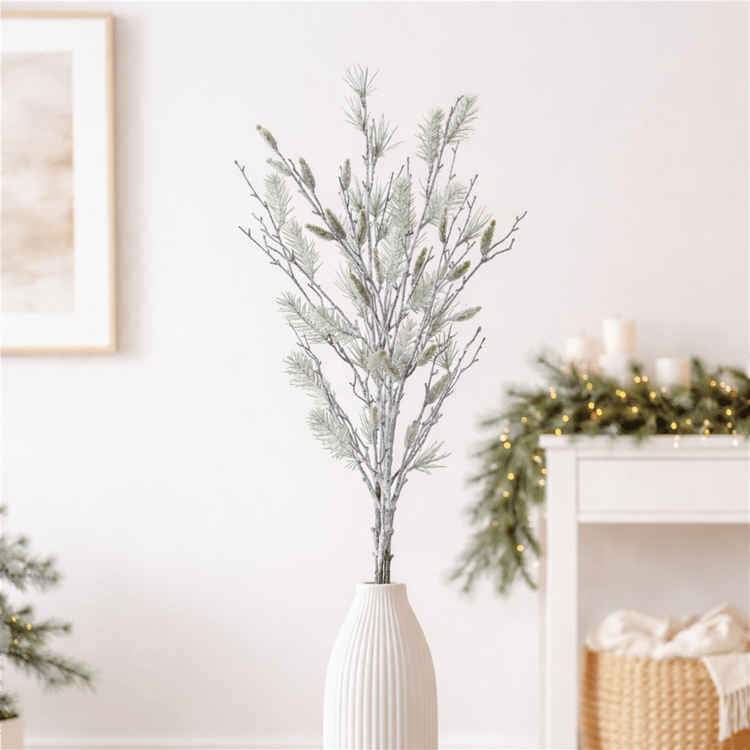 Melrose 40in. Snowy Oversized Pine Bundle