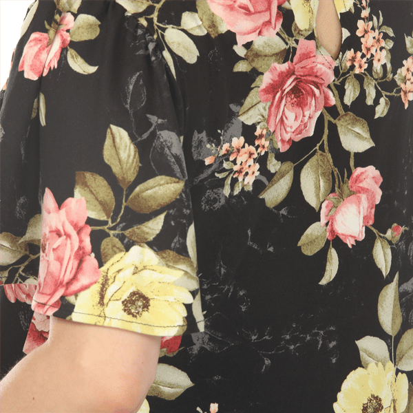 Womens White Mark Short Sleeve Floral Maternity A-Line Dress
