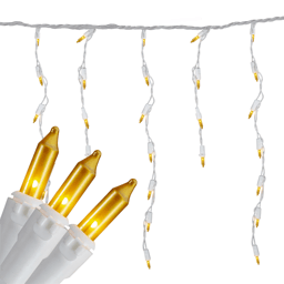 Northlight 3.5ft. 100ct Opaque Gold Mini Icicle Christmas Lights
