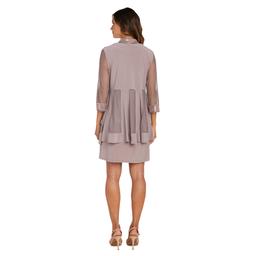 Petite R&M Richards Chevron Metallic Jacket Dress