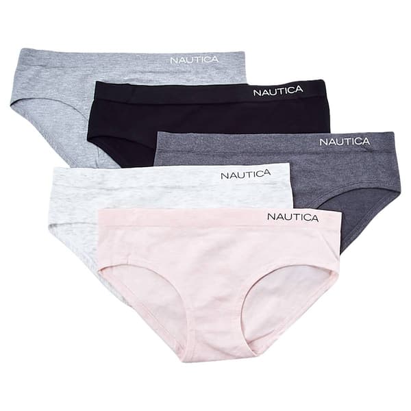 Womens Nautica 5pk. Seamless Heather Hipster Panties NT3034-5PKAI - image 