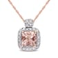 Gemstone Classics(tm) 10kt. Rose Gold Diamond Cushion Pendant - image 1