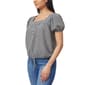 Juniors Wallflower Frida Square Neck Gingham Cinch Waist Top - image 3
