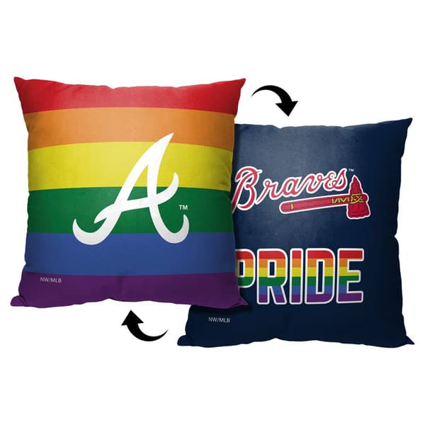 Northwest Atlanta Braves Pride Throw Pillow - 18x18